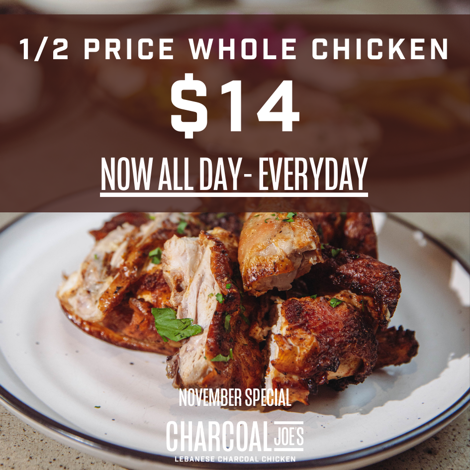 1/2 Price whole chicken in just $14